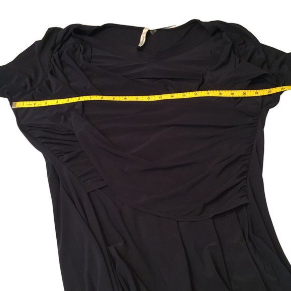 Navy Blue Wrap Front Midi Dress Quarter Length Sleeve New With Tags - Picture 5 of 8